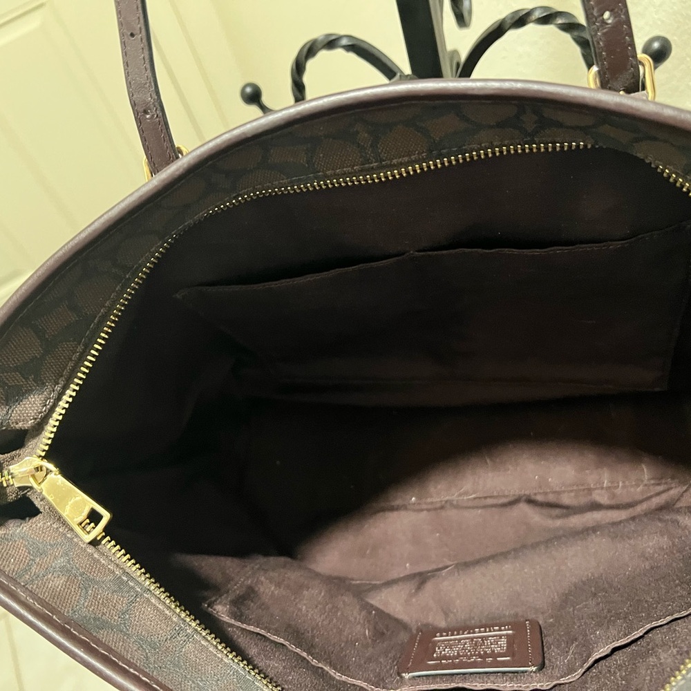 Coach Brown and Pink Tote Bag - Picture 3 of 6
